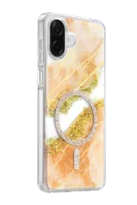 Onegif Samsung Galaxy A07 4G Lotus Simli Magsafe Kapak - Turuncu - Görsel 2