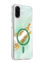 Onegif Samsung Galaxy A07 4G Lotus Simli Magsafe Kapak - Yeşil - Görsel 2