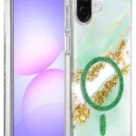 Onegif Samsung Galaxy A07 4G Lotus Simli Magsafe Kapak - Yeşil