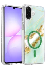 Onegif Samsung Galaxy A07 4G Lotus Simli Magsafe Kapak - Yeşil