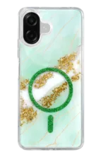 Onegif Samsung Galaxy A07 4G Lotus Simli Magsafe Kapak - Yeşil - Görsel 3