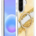 Onegif Samsung Galaxy A56 Lotus Simli Magsafe Kapak - Gümüş