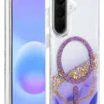Onegif Samsung Galaxy A56 Lotus Simli Magsafe Kapak - Mor