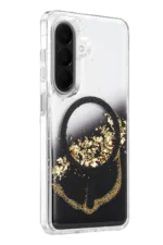 Onegif Samsung Galaxy A56 Lotus Simli Magsafe Kapak - Siyah - Görsel 2