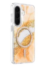 Onegif Samsung Galaxy A56 Lotus Simli Magsafe Kapak - Turuncu - Görsel 2