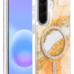 Onegif Samsung Galaxy A56 Lotus Simli Magsafe Kapak - Turuncu