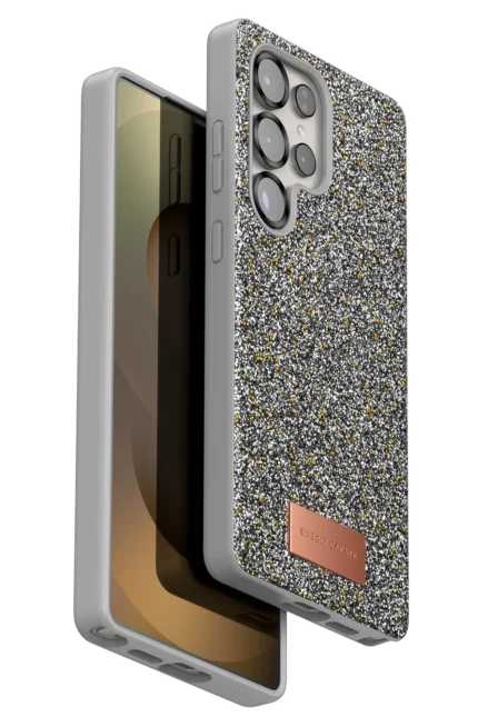Onegif Samsung Galaxy S25 Ultra Bright Simli Kapak - Gümüş
