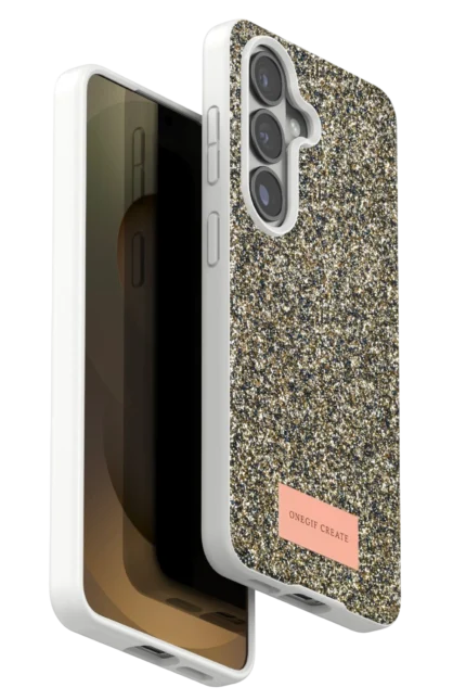 Onegif Samsung Galaxy S26 Bright Simli Kapak - Gold