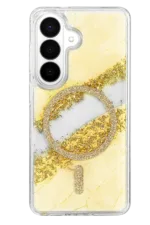 Onegif Samsung Galaxy S26 Lotus Simli Magsafe Kapak - Gümüş - Görsel 3