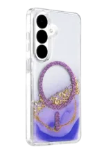 Onegif Samsung Galaxy S26 Lotus Simli Magsafe Kapak - Mor - Görsel 2