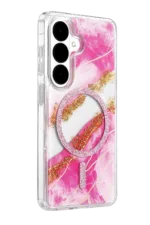 Onegif Samsung Galaxy S26 Lotus Simli Magsafe Kapak - Pembe - Görsel 2