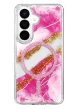 Onegif Samsung Galaxy S26 Lotus Simli Magsafe Kapak - Pembe - Görsel 3