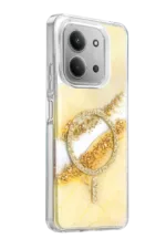 Onegif Xiaomi Redmi 15C 4G Lotus Simli Magsafe Kapak - Gümüş - Görsel 2
