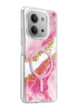 Onegif Xiaomi Redmi 15C 4G Lotus Simli Magsafe Kapak - Pembe - Görsel 2
