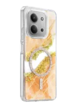 Onegif Xiaomi Redmi 15C 4G Lotus Simli Magsafe Kapak - Turuncu - Görsel 3