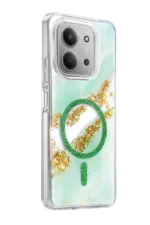 Onegif Xiaomi Redmi 15C 4G Lotus Simli Magsafe Kapak - Yeşil - Görsel 2