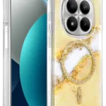 Onegif Xiaomi Redmi Note 15 4G Lotus Simli Magsafe Kapak - Gümüş