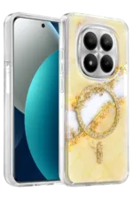 Onegif Xiaomi Redmi Note 15 4G Lotus Simli Magsafe Kapak - Gümüş