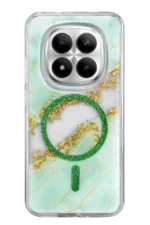 Onegif Xiaomi Redmi Note 15 4G Lotus Simli Magsafe Kapak - Yeşil - Görsel 3