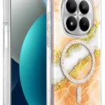 Onegif Xiaomi Redmi Note 15 Pro 5G Lotus Simli Magsafe Kapak - Turuncu