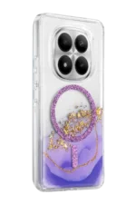 Onegif Xiaomi Redmi Note 15 Pro Plus 5G Lotus Simli Magsafe Kapak - Mor - Görsel 2
