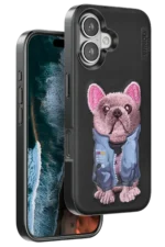 Venco Apple iPhone 16 Cute Desenli Kapak - Siyah