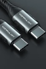 Konfulon DC43 Type-C to Type-C 1M Örgü 60W Hızlı Şarj Kablo - Siyah - Görsel 3