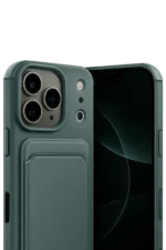 Uray store Apple iPhone 17 Pro Max Kelvin Kartvizitli Silikon - Koyu Yeşil - Görsel 2