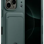 Uray store Apple iPhone 17 Pro Max Kelvin Kartvizitli Silikon - Koyu Yeşil