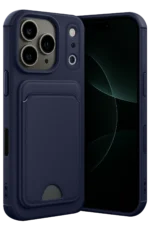 Uray store Apple iPhone 17 Pro Max Kelvin Kartvizitli Silikon - Lacivert