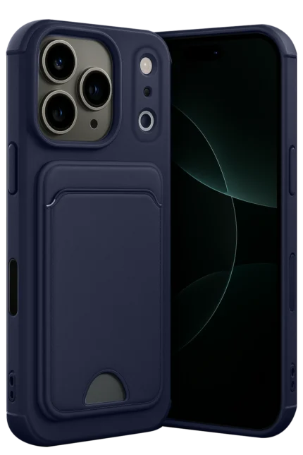 Uray store Apple iPhone 17 Pro Max Kelvin Kartvizitli Silikon - Lacivert