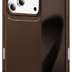 Uray store Apple iPhone 18 Pro Max Auto Focus Karbon Kapak - Kahverengi