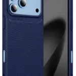 Uray store Apple iPhone 18 Pro Max Auto Focus Karbon Kapak - Lacivert