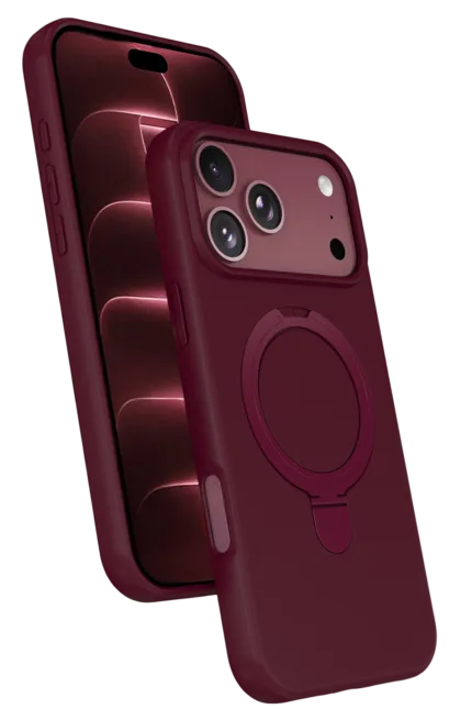 Uray store Apple iPhone 18 Pro Max Regal Magsafe Standlı Kapak - Bordo