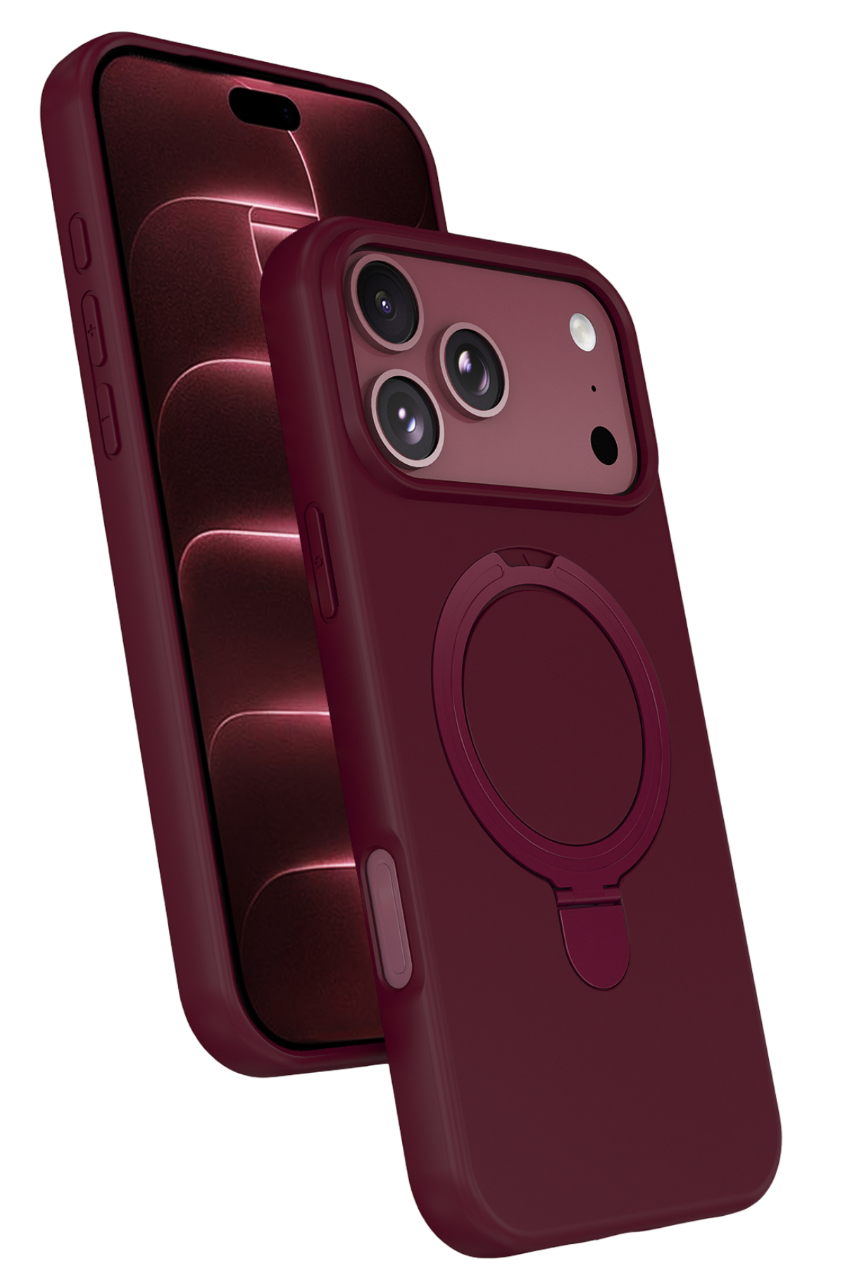 newface-apple-iphone-18-pro-max-regal-magsafe-standli-kapak-bordo-default Uray store Apple iPhone 18 Pro Max Regal Magsafe Standlı Kapak - Bordo - Görsel 1