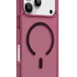 Uray store Apple iPhone 18 Pro Pc Real Magsafe Kapak - Bordo