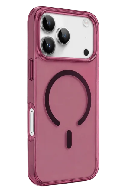 Uray store Apple iPhone 18 Pro Pc Real Magsafe Kapak - Bordo