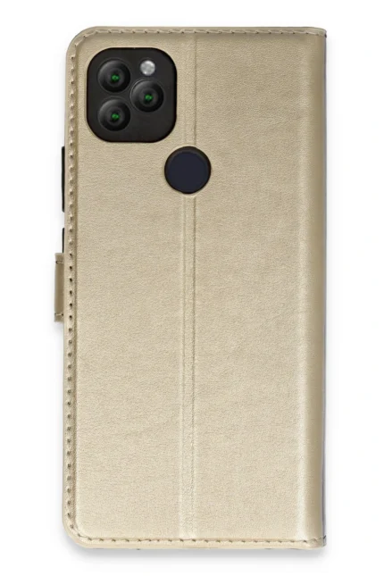 Uray store General Mobile GM 22 Kılıf Trend S Plus Kapaklı Kılıf - Gold