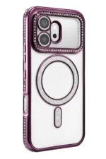 Uray store Huawei Honor 600 Joke Simli Magneticsafe Kılıf - Derin Mor - Görsel 2