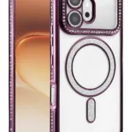 Uray store Huawei Honor 600 Joke Simli Magneticsafe Kılıf - Derin Mor