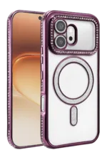 Uray store Huawei Honor 600 Joke Simli Magneticsafe Kılıf - Derin Mor