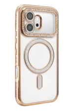 Uray store Huawei Honor 600 Joke Simli Magneticsafe Kılıf - Gold - Görsel 2