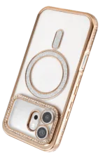 Uray store Huawei Honor 600 Joke Simli Magneticsafe Kılıf - Gold - Görsel 3