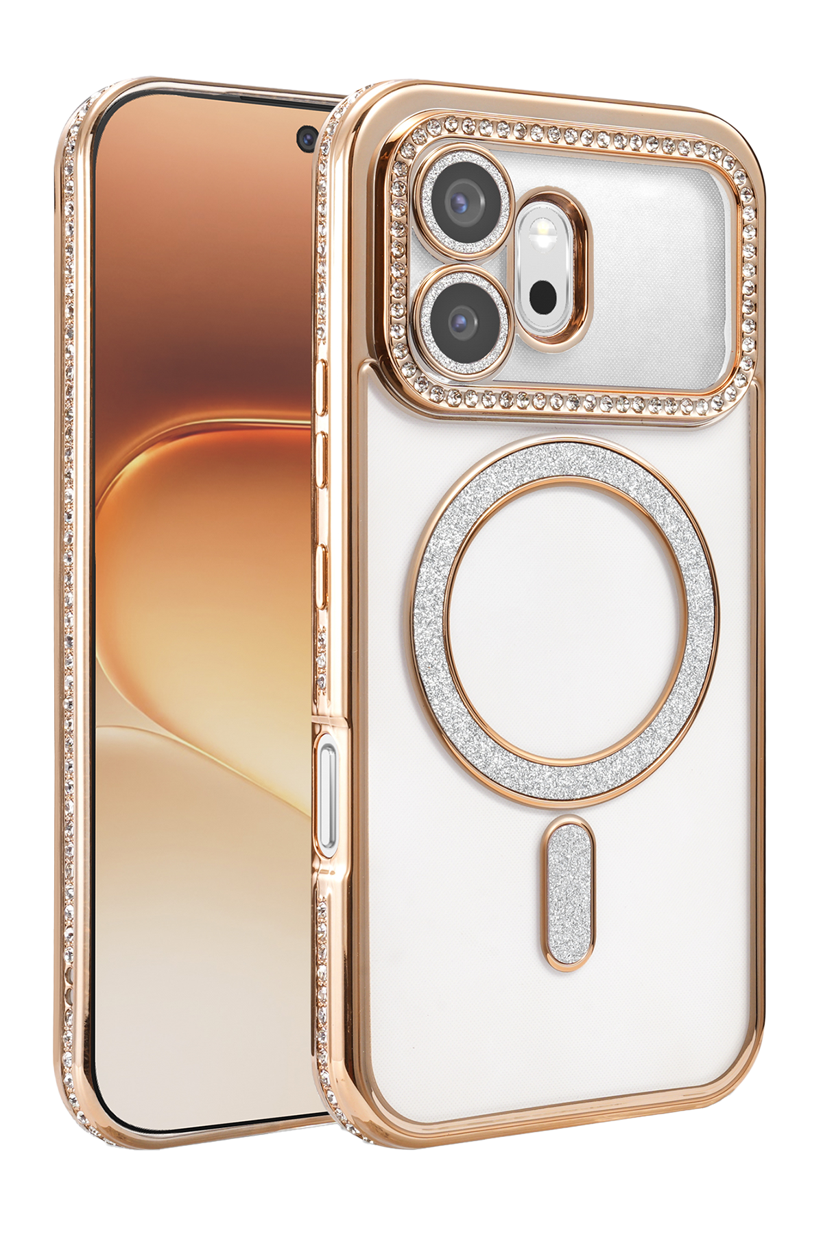 newface-huawei-honor-600-joke-simli-magneticsafe-kilif-gold-default Uray store Huawei Honor 600 Joke Simli Magneticsafe Kılıf - Gold - Görsel 1