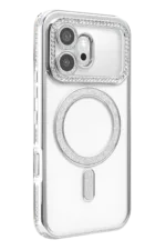 Uray store Huawei Honor 600 Joke Simli Magneticsafe Kılıf - Gümüş - Görsel 2