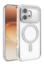 Uray store Huawei Honor 600 Joke Simli Magneticsafe Kılıf - Gümüş