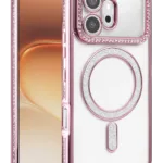 Uray store Huawei Honor 600 Joke Simli Magneticsafe Kılıf - Pembe