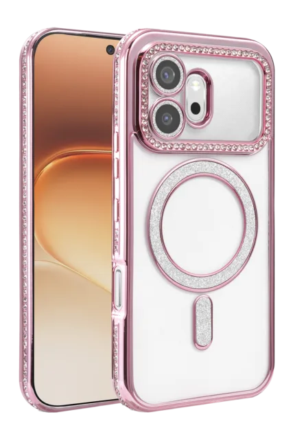 Uray store Huawei Honor 600 Joke Simli Magneticsafe Kılıf - Pembe