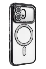 Uray store Huawei Honor 600 Joke Simli Magneticsafe Kılıf - Siyah - Görsel 2