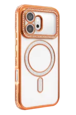 Uray store Huawei Honor 600 Joke Simli Magneticsafe Kılıf - Turuncu - Görsel 2